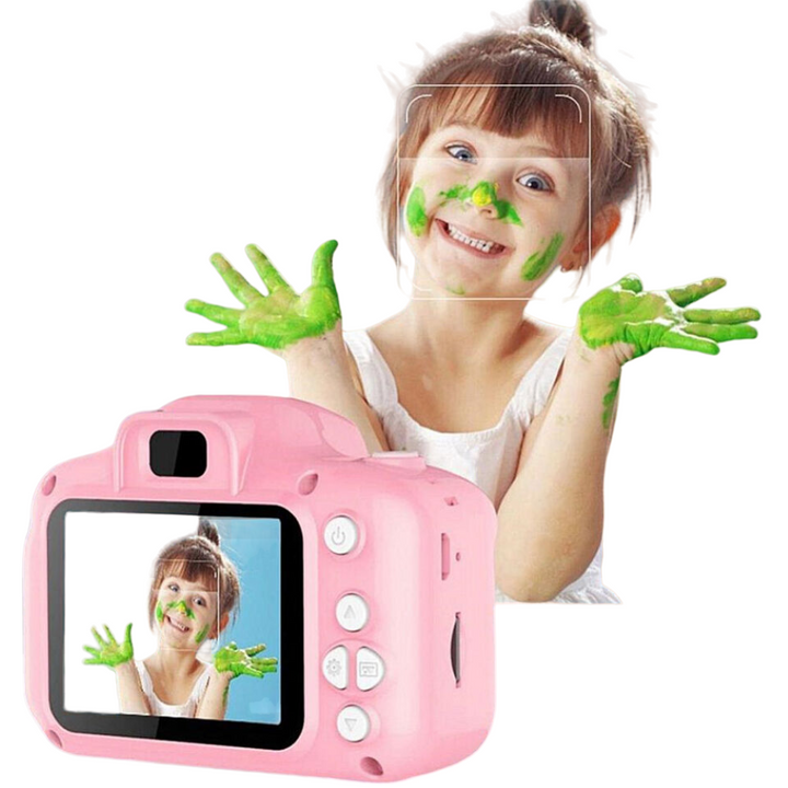 Portable kids digital camera, easy to use HD toy for budding young photographers.