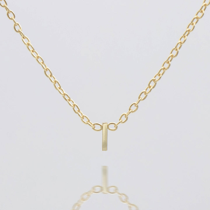 Gold personalized initial necklace, delicate women's pendant.