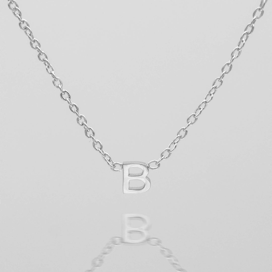 Gold letter initial necklace, personalized delicate jewelry for women.