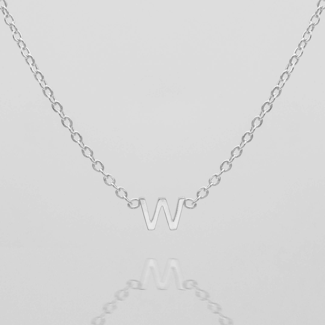 Personalized dainty gold initial necklace, custom letter jewelry.