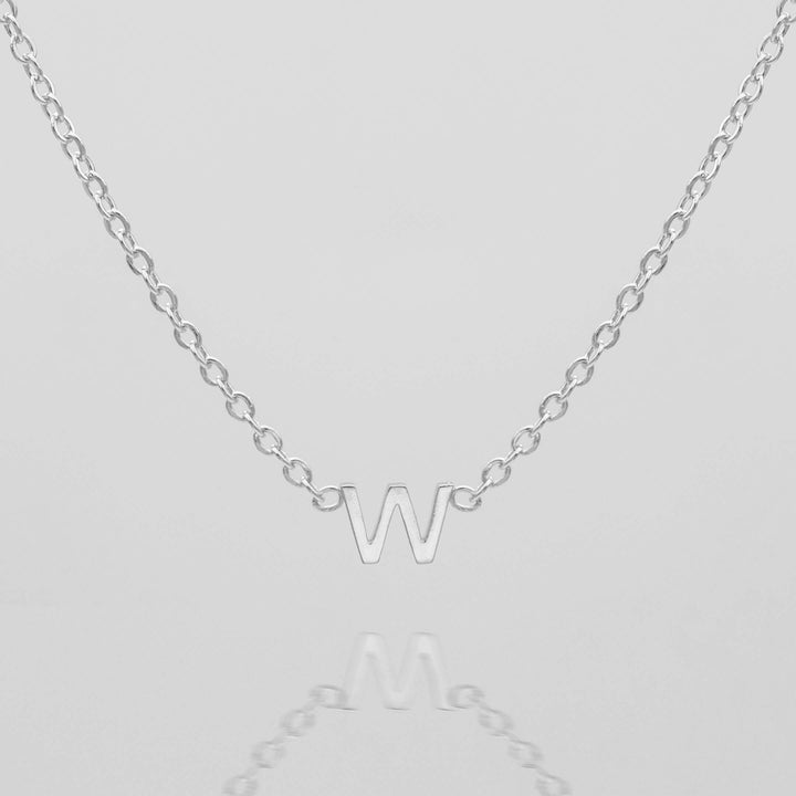 Personalized dainty gold initial necklace, custom letter jewelry.