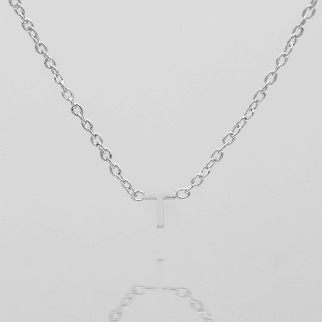 Personalized gold initial necklace, delicate women's jewelry.