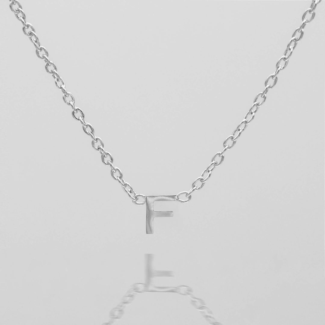 Custom dainty initial gold necklace, hypoallergenic.