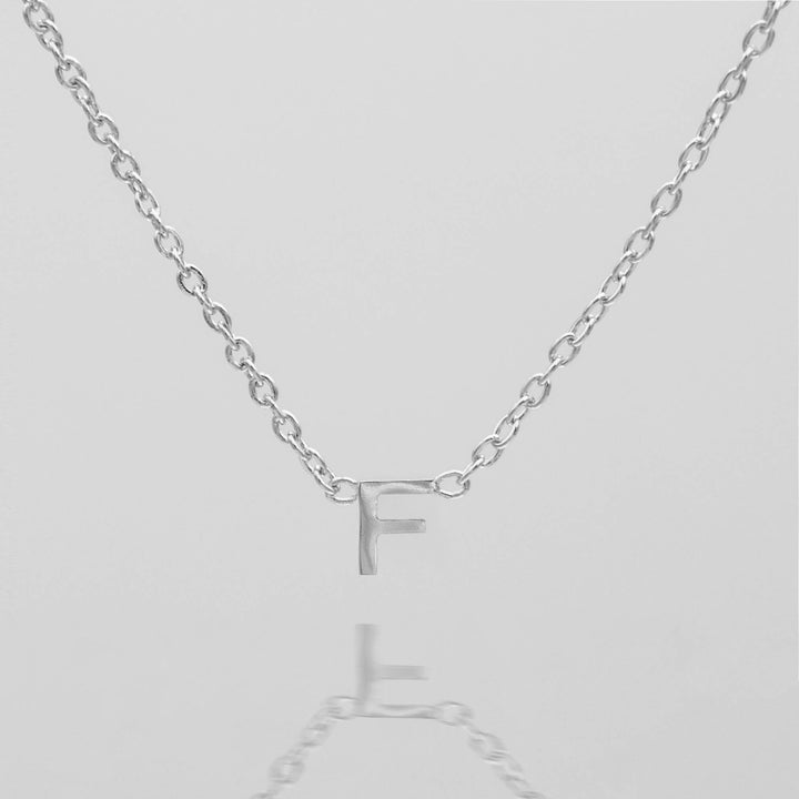 Custom dainty initial gold necklace, hypoallergenic.