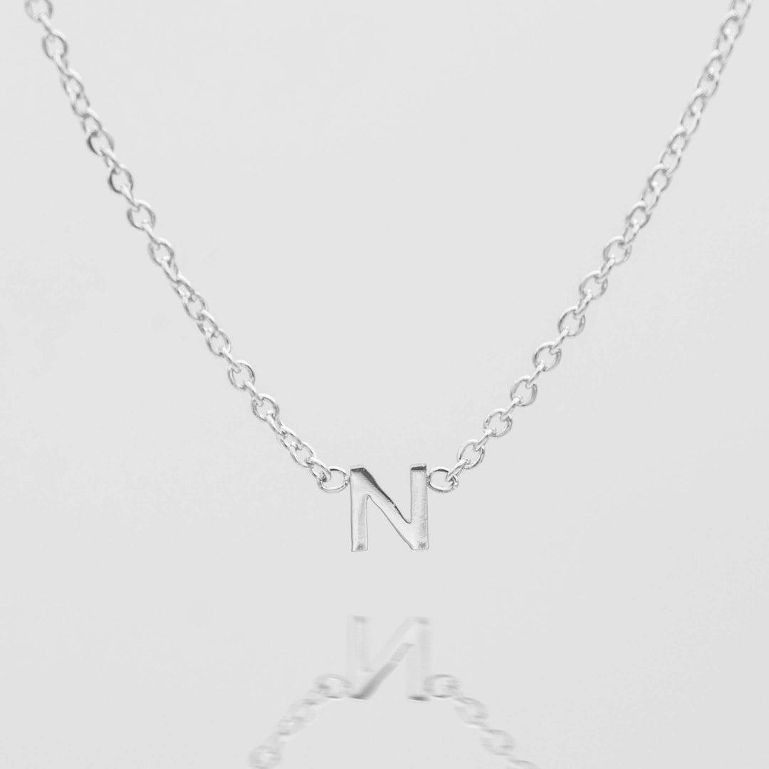 Dainty gold letter necklace, custom pendant, hypoallergenic.