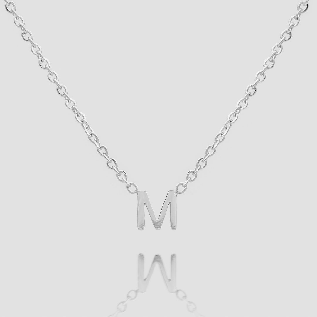 Gold dainty initial letter necklace, personalized gift for her.