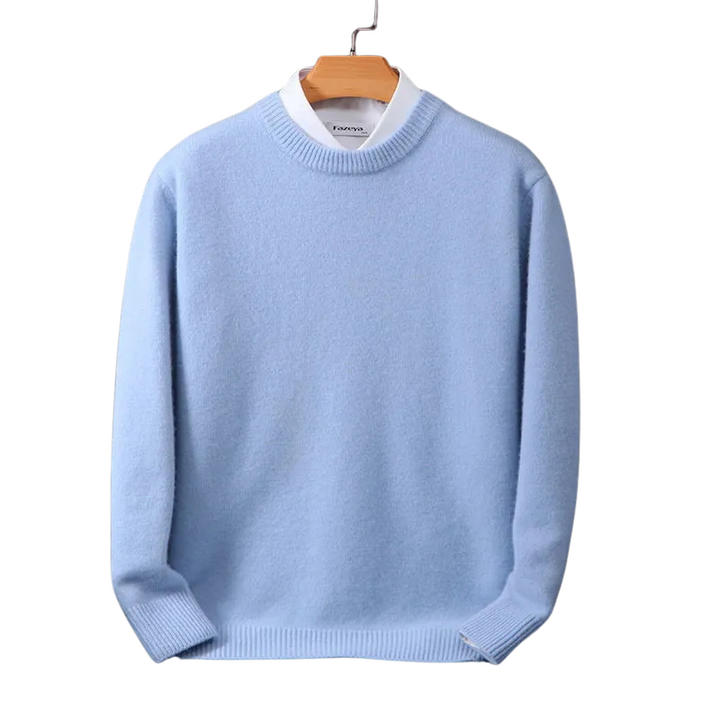Layering piece: soft Daniel round neck sweater for ultimate comfort.