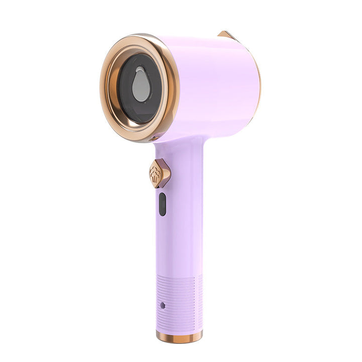 Dark green compact handheld garment steamer, perfect for travel & quick wrinkle removal on clothes.