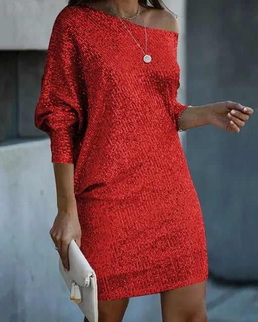 Chic women's sequin dress, an elegant option for evening and special occasions.