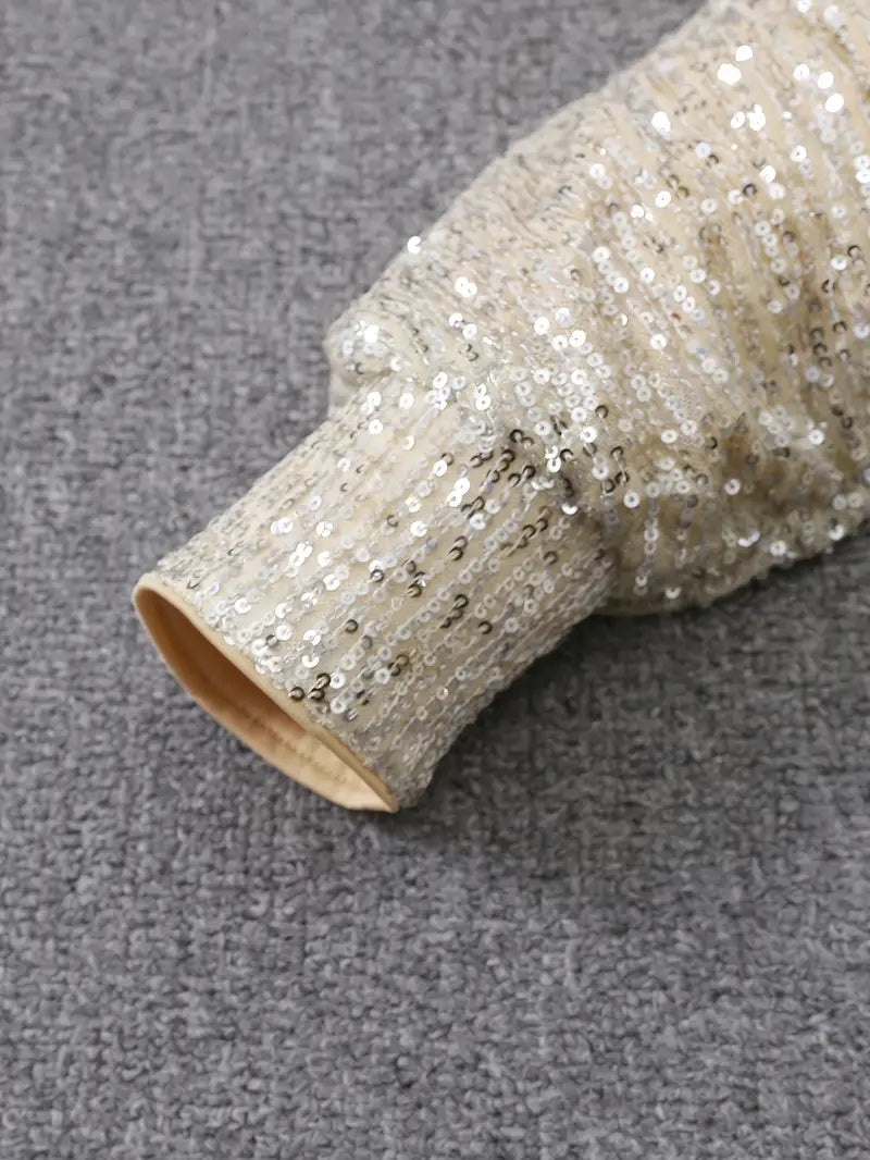 Women's formal sequin dress, perfect for cocktails and evening parties.