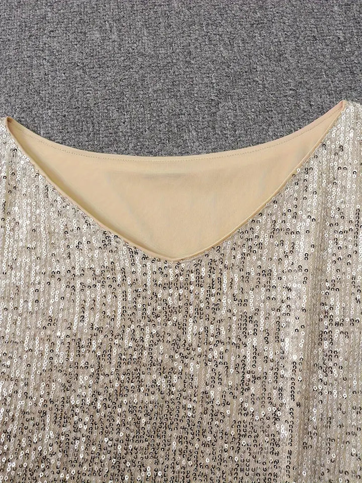 Chic sequin cocktail dress for women, glamorous party and evening wear.