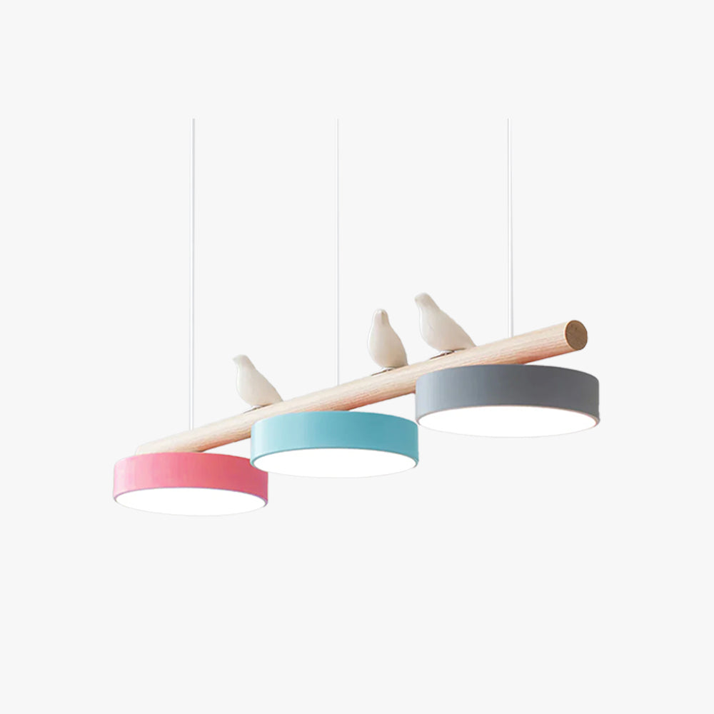 Decorative bird pendant light with adjustable LED for modern interiors.