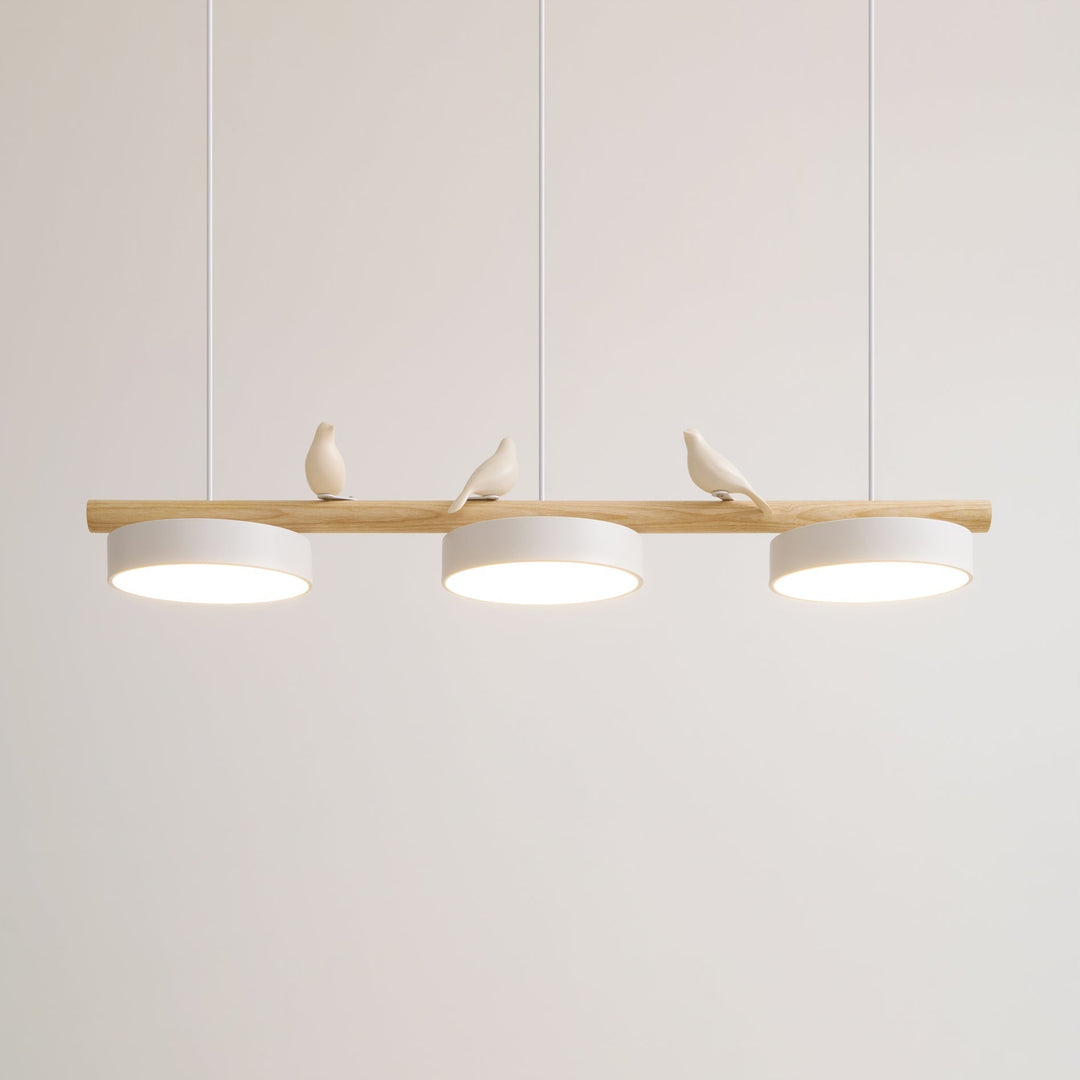Eye-catching LED bird pendant light, a unique modern decorative fixture.