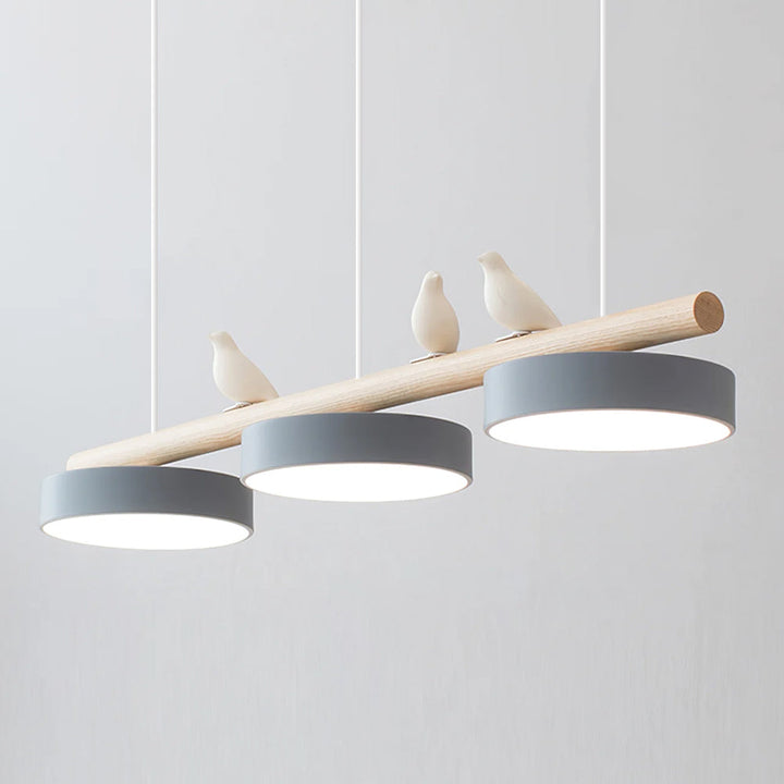 Sleek LED bird pendant light, a modern decorative lamp for your home.