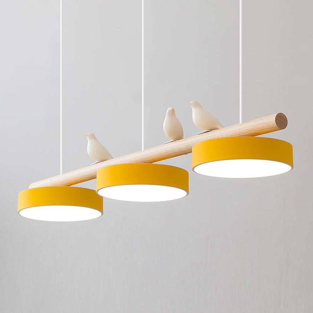Artistic bird pendant with adjustable LED, modern lighting for homes.