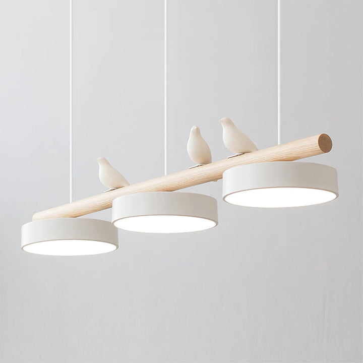 Modern adjustable LED bird pendant, perfect for contemporary interior design.
