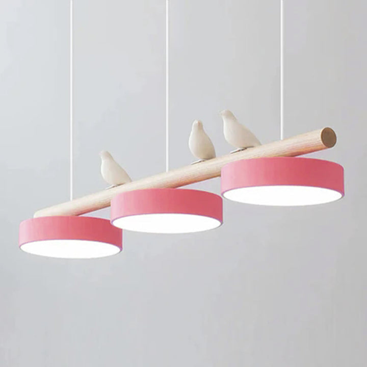 Artistic LED bird pendant, a decorative ceiling light for ambient glow.