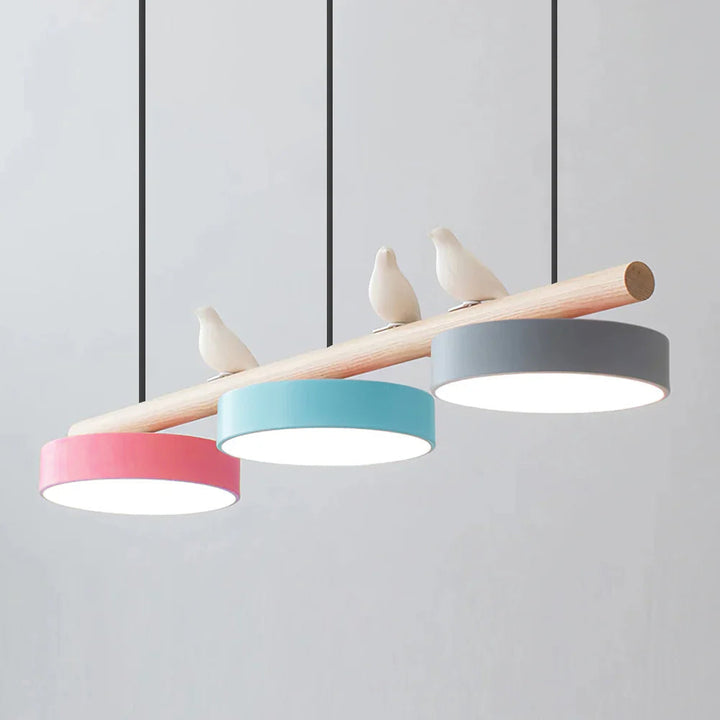 Sleek bird LED pendant, a contemporary decorative lamp for ceilings.