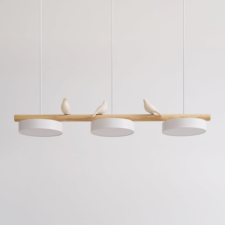 Contemporary decorative bird ceiling light with adjustable LED feature.