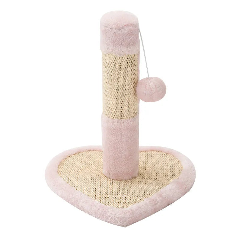Durable sisal cat scratching post with charming heart & star embellishments. Essential pet supplies for happy, healthy cats.