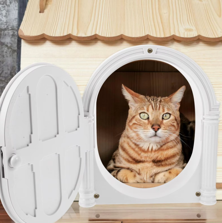 Classic design decorative front door toy for cats, hamsters, guinea pigs & small pets. Fun interactive play.