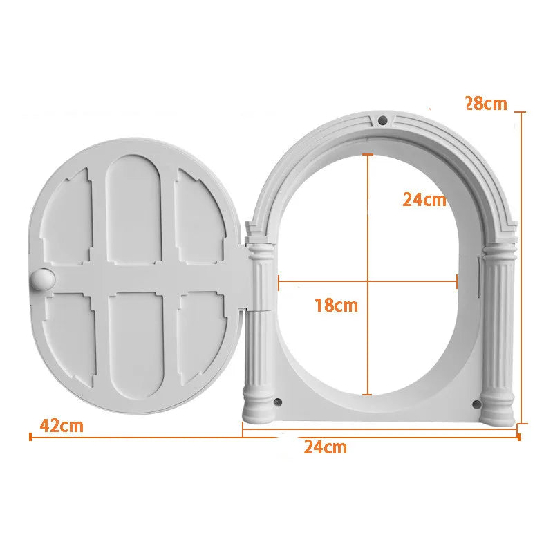 Unisex decorative front door pet toy. Interactive accessory for cats, hamsters & guinea pigs. Pet habitat decor.