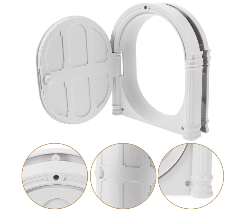 Decorative front door animal accessory. Interactive pet toy for cats, hamsters, gerbils. Enhances pet habitat.