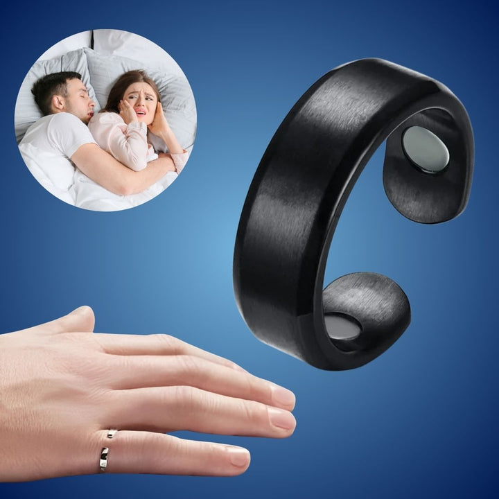 Comfortable anti-snore ring, a natural sleep aid & snoring solution for a peaceful, restful night's sleep.