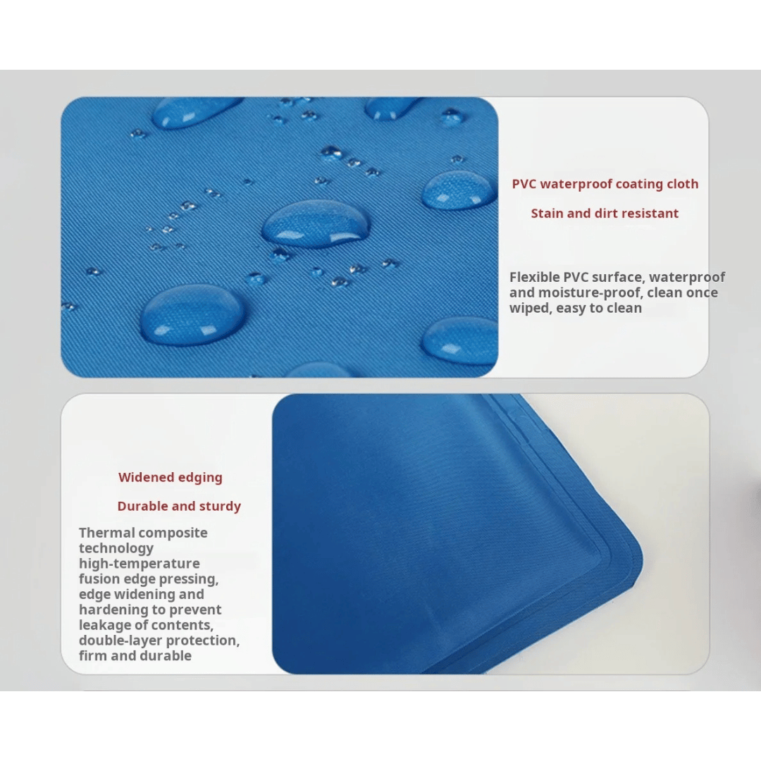 Dog cooling mat, a versatile gel pad for heat relief and pet comfort, indoors/outdoors.