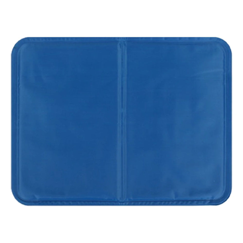 Large dog cooling mat for summer. A gel pet pad offers heat relief.
