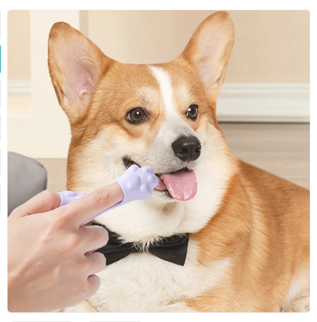 Dog's Paw Tongue Scraper for fresh breath & improved dental hygiene. Effective plaque remover for pet oral health.
