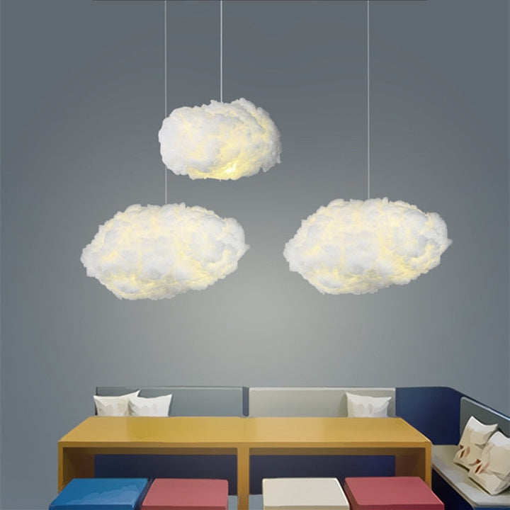 Dreamy cloud chandelier, creating a warm, cozy atmosphere with soft ambient light for your home.