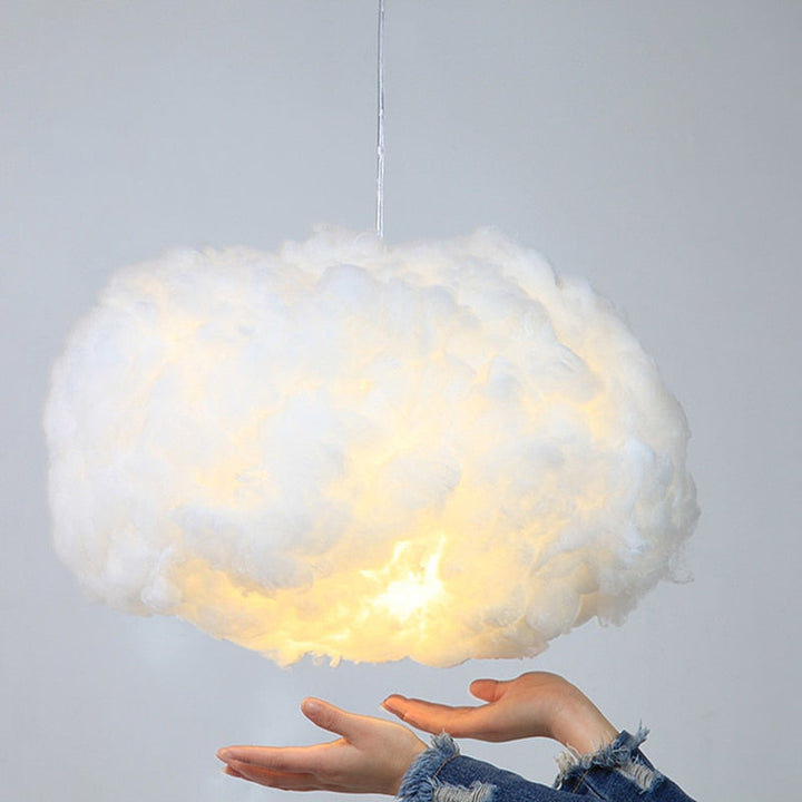 Decorative cotton cloud ceiling lamp. Modern design for unique home interior lighting & ambiance.