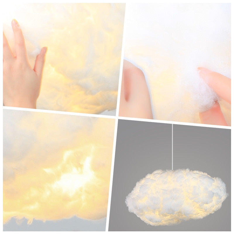 Unisex dreamy cloud chandelier, modern ceiling lamp. Stylish home decor & ambient light for any space.