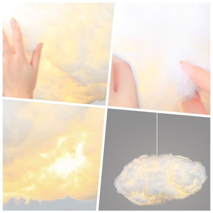 Unisex dreamy cloud chandelier, modern ceiling lamp. Stylish home decor & ambient light for any space.