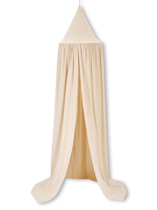 Soft chiffon and cotton kids' bed canopy, adding a dreamy, cozy space and magical room decor to any nursery.