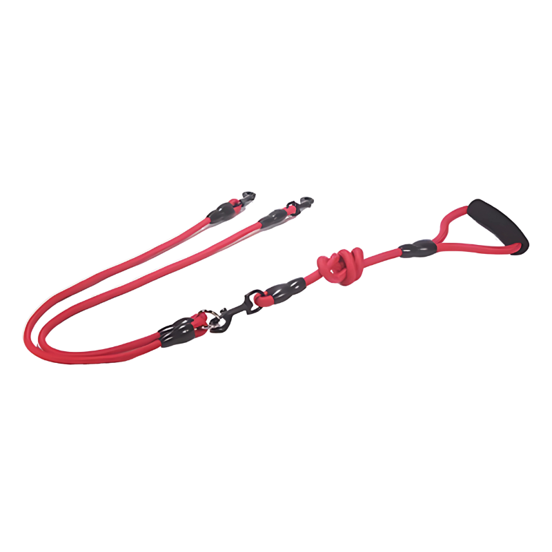 DuoGrip dual leash features a comfortable grip for pet travel