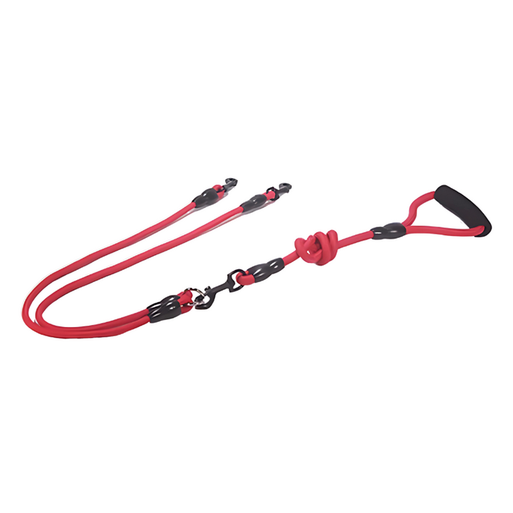 DuoGrip dual leash features a comfortable grip for pet travel