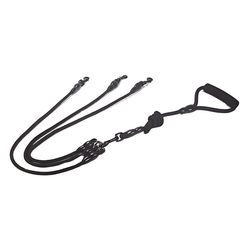 Comfortable handle on this tangle-free dual dog leash