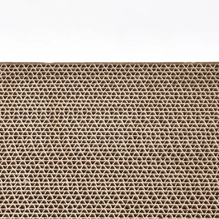 Interactive cat scratching mat with built-in toy, perfect for feline play & healthy claws.