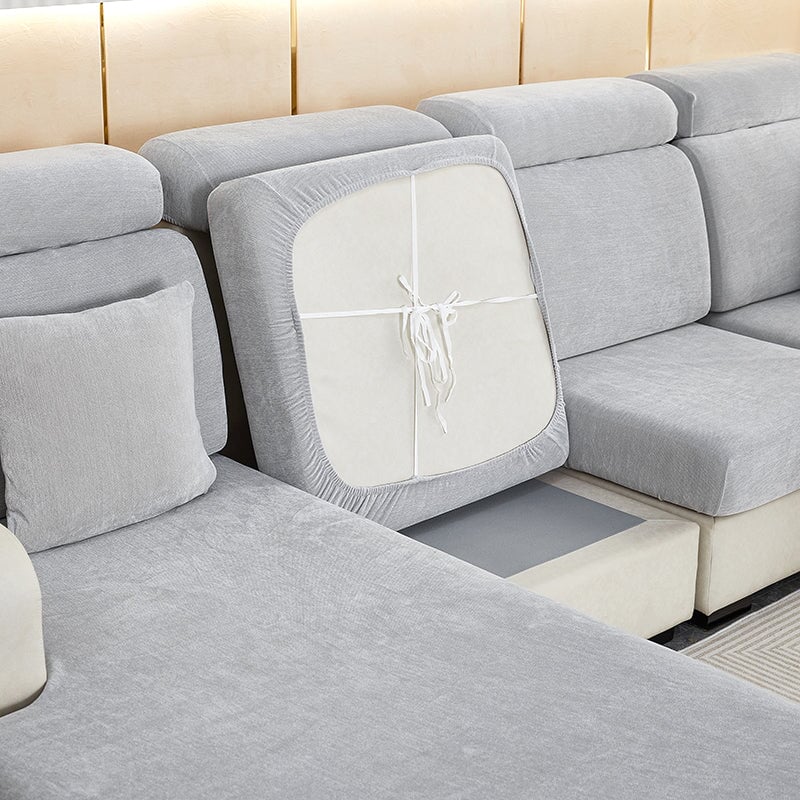 High-quality chenille furniture slipcover, pet-friendly, for ultimate couch protection.