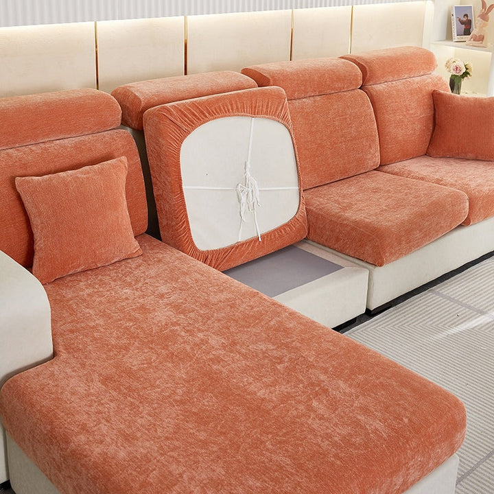 Pet-friendly chenille sofa protector, durable furniture slipcover for your home.