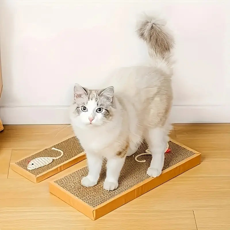 Hard-wearing cat scratching board, an essential pet supply for cat care and furniture protection.