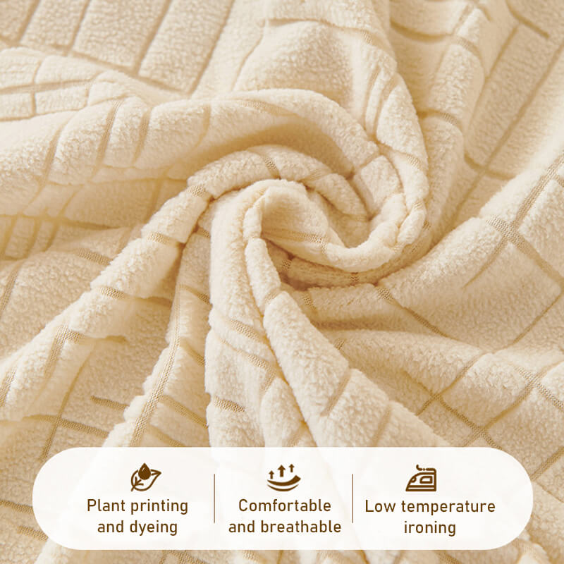 Durable jacquard pet sofa cover, designed to withstand daily pet use and maintain its look.