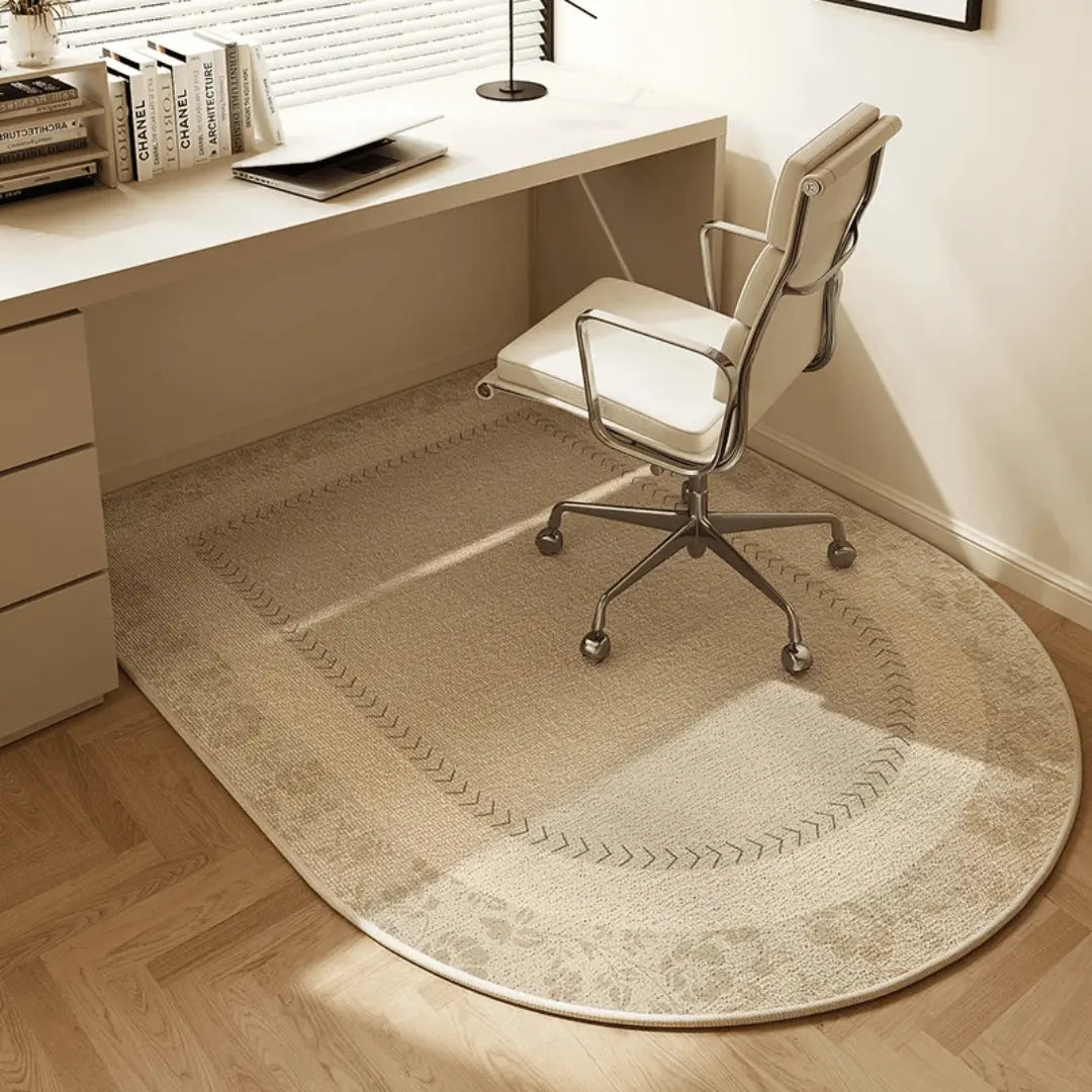Heavy-duty office floor mat for hard floors, preventing wear & tear from chair casters; great for home/gaming setup.