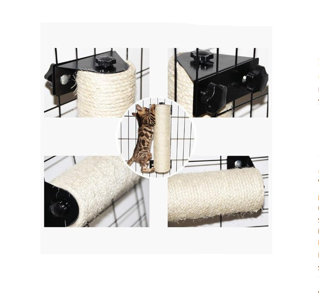 Modern sisal cat scratching roller easily mounts on door frames, providing effective claw care for pets.
