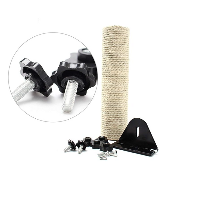 Pet supply: Wall-mounted sisal scratching roller for cats, ensuring healthy claws and preventing damage.