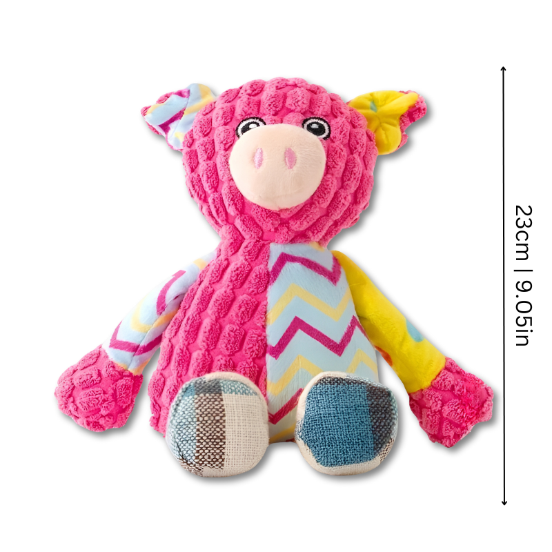 Engaging interactive dog toy, a squeaky plush designed for chewing and fetching.