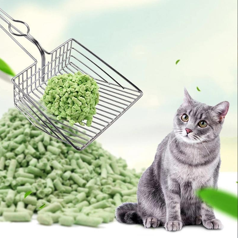 Strong stainless steel cat litter scoop, an essential durable pet care accessory for easy cleaning.