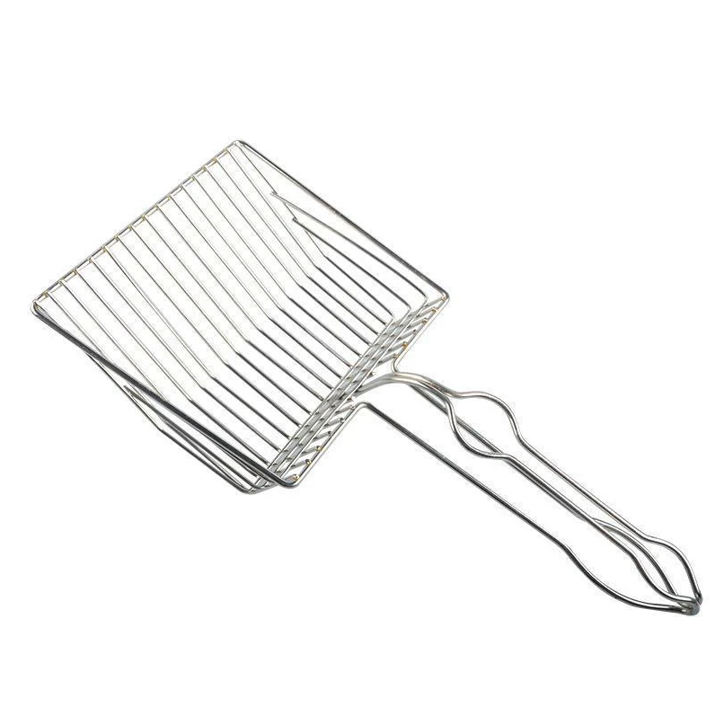 High-quality stainless steel cat litter scoop, a must-have durable accessory for any cat's litter box.